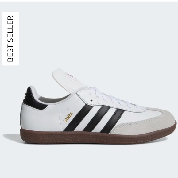 adidas Shoes - Adidas Samba Classic Sneakers White Brown Gum Sole Size Men 6.5/Women 7.5